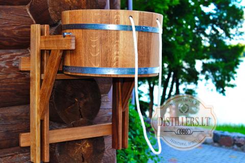 Eichenholz Stress - Dusche für Sauna