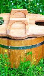 Oak steaming tub